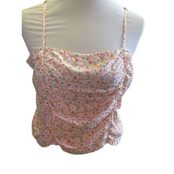 BP Nordstrom Multi-Color Floral Halter Top 100% Rayon Size Large-NWT - Picture 10 of 15